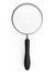 Metal magnifying glass with black handle