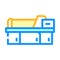 metal material part production factory machine color icon vector illustration