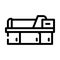 metal material part production factory machine line icon vector illustration