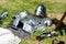 Metal medieval knight armor parts