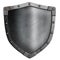 Metal medieval shield isolated