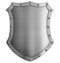 Metal medieval tall shield isolated 3d illustration