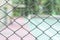 Metal mesh wire fence with tennis court