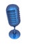 Metal microphone on white background