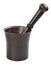 Metal mortar with pestle