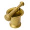 Metal mortar and pestle