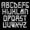 Metal music band`s font.