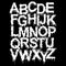 Metal music style font.Drippy alphabet on black background.