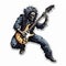 Metal Musician Guitar Sticker