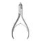 Metal nail cuticle tongs. Professional manicure and pedicure tool.