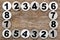 Metal numbers frame