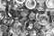 Metal nuts background