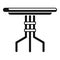Metal outdoor table icon simple vector. Summer yard