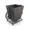Metal outdoor trashcan on a white background. 3d render
