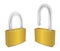 Metal Padlocks, Vector Illustration