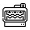 metal part production machine line icon vector illustration