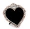 Metal photo frame inlaid with rhinestones in form of heart