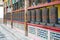 Metal Praying Cylinders In A Buddhist Temple