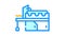 metal production industry equipment color icon animation