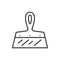 Metal putty knife wide spatula outline icon sign