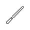 Metal rasp on handle isolated outline coarse file