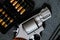 Metal revolver .44 magnum pistol gun with jacket soft pointJSP bullet