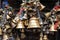 Metal sacrificial bells at Kumbeshwar Temple, Nepal