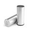Metal salt and pepper shakers isolated
