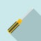 Metal screwdriver icon, flat style