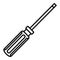 Metal screwdriver icon, outline style