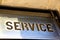 Metal service sign