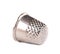 Metal sewing thimble.