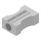 Metal sharpener icon, isometric style