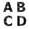 Metal shelf font design alphabet letter,