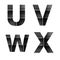 Metal shelf font design alphabet letter,