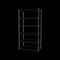 Metal shelving unit. Isolated on black background. 3d Vector ill