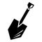 Metal shovel icon, simple style