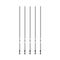 Metal skewers set of four pieces of top view, realistic vector illustration, objects isolated on white, kitchen utensils for the