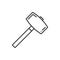 Metal sledge isolated drilling hammer outline icon