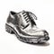 Metal Snake Skin Derby Shoes - Chrome-plated Industrialpunk Style