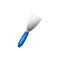 Metal spatula with blue handle