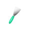 Metal spatula with cyan handle