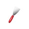 Metal spatula with red handle