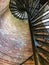 Metal spiral stairs in historic lighthouse