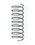 Metal spring. Spiral shape. Vector icon of swirl line or curved wire cord, shock absorber or equipment part. Repair