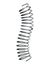 Metal spring. Spiral shape. Vector icon of swirl line or curved wire cord, shock absorber or equipment part. Repair