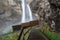 Metal stair to Reichenbach Falls, The famous beautiful waterfall of Switzerland for background