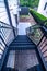 metal steel staircase fire exit n modern building