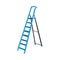 metal step ladder cartoon vector illustration