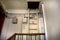 Metal straight staircase